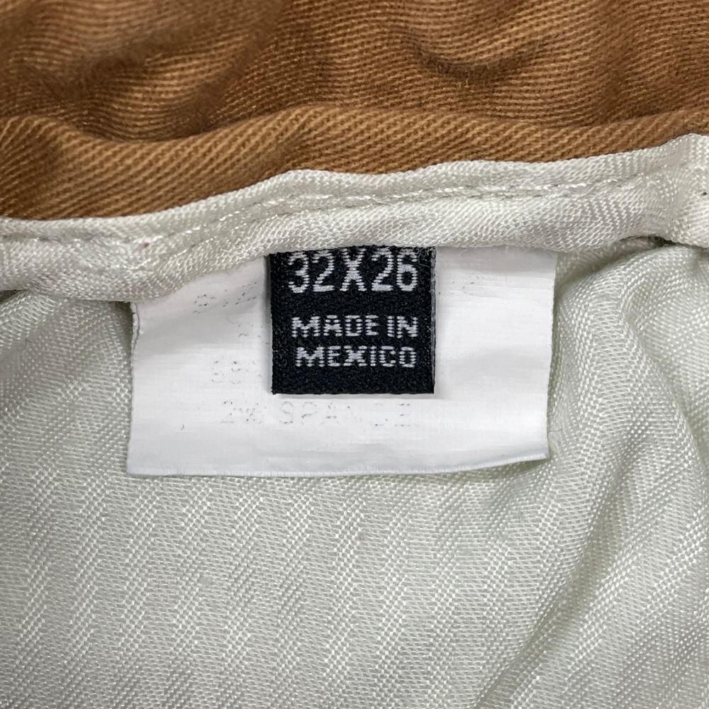 U-510 Chino Pants Mens 32x26 Brown Slim Fit Cotton Stretch Tapered Leg - Picture 6 of 13